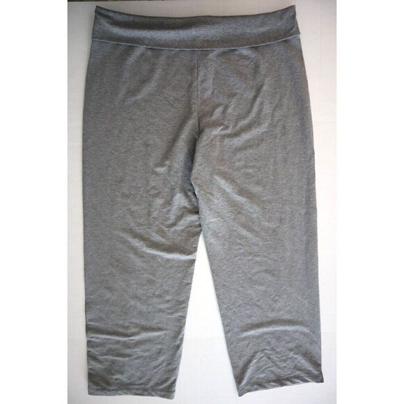 Pure Jill Women Sz XL Dark Gray Heather Fold Down Waist Cotton Modal Blend Pants - Picture 2 of 9